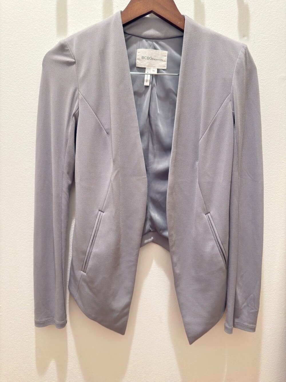 BCBGeneration Grey Open Front Blazer